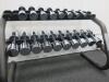 2 Tier Dumbbell Rack with 10 Pairs of Weights (No 2-10, missing 3) - 2