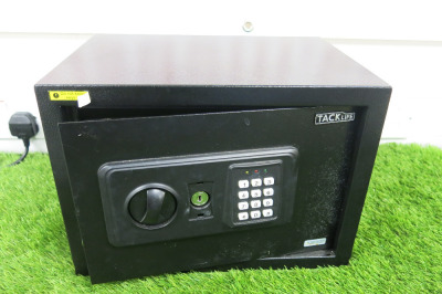 TackLife Digital Safe. Size H25 x W35 x D25cm. NOTE: open, no key.