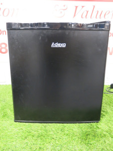 Adexa Black Mini Fridge, Model BC-46.