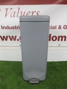 Grey Metal Pedal Bin.