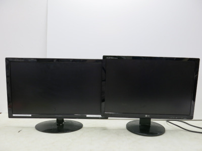 2 x Assorted Monitors to Include: 1 x LG 22" W2242S Monitor & 1 x Hanns-G HS245HPB Monitor. NOTE: requires power supply.