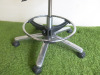 Black Faux Leather Height Adjustable Stool. - 3