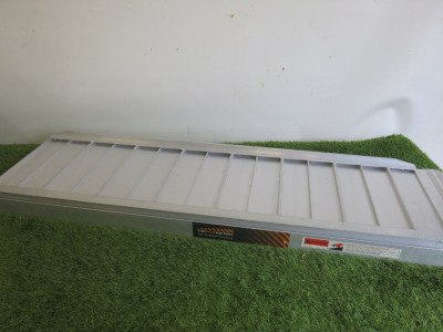 The Ramp Factory Fold Out Aluminium Ramp. Max Load 600lbs. Size 70 x 120cm.