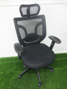 Black Mesh Adjustable Ergonomic Office Chair.