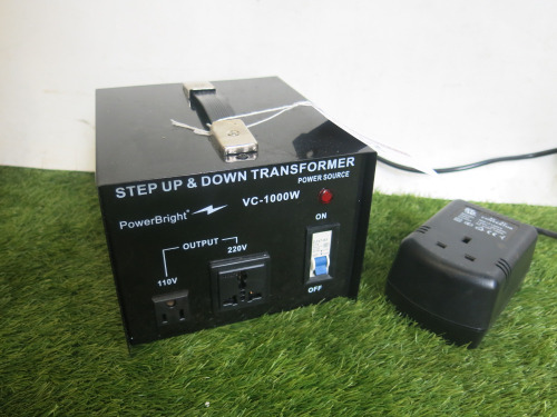 Power Bright VC-1000W Step Up & Down Transformers & MW AC-DC Convertor.