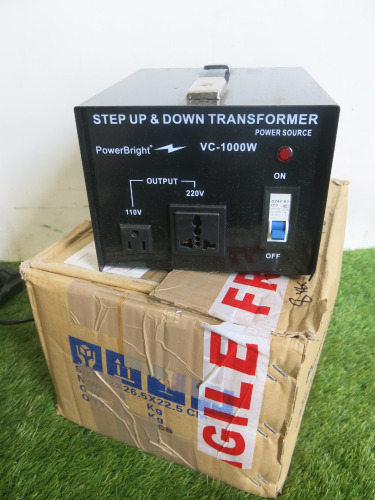 Power Bright VC-1000W Step Up & Down Transformers, Model BC1000W