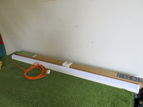 2 x Integral LED Lightspan T8 Style LED Batten Light. 1 Boxed New. 1.7m Long.