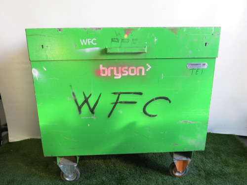 Armogard Tuffbank Heavy Duty Rolling Tool Chest or Site Security Box, S/N Z16393. Size H115 x W120 x D63cm. Open no Key.