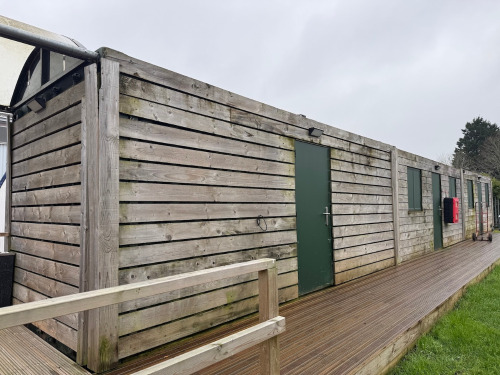 3 x 20ft Lined & Insulated, Cladded Site Containers/Cabins with Canteen, Changing Room & Store Room with Side Doors, Windows, 240v Power, Lighting & Sockets. Includes Contents of Changing Room & Canteen with Appliances, Tables, Chairs, Lockers Etc. (Exclu