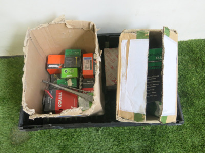 Quantity of Assorted Boxes of Screws & Rolls of Barrier Tape (As Viewed/Picture).