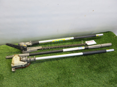 3 x Stihl Kombi System Attachments to Include: Chainsaw (missing bar & chain), Hedge Trimmer & Extension Bar.