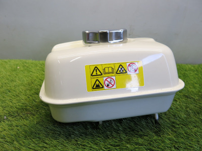 White Metal Fuel Tank for Small Engines. Appears New/Unused.