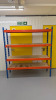2 x Bays of Clarke CSR4550/50BO Blue & Orange Heavy Duty Boltless Shelving. Size H198 x W180 x D50CM , Shelf Max Load Capacity 500kg. - 4