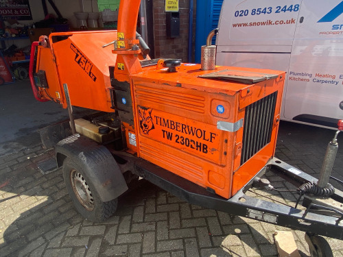 Timberwolf TW230DHB Towable Wood Chipper. S/N 35A4GS209027. DOM 2016. 709.7 Hours.