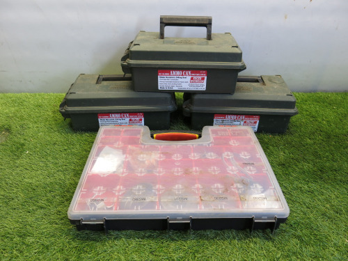 Assorted Lot of Chain Saw Accessories to Include: Carry Case Containing Chain Saw Parts, 3 x NTN Case Gard Carry Case Containing Quantity of Chain Saw Files & 7 x Assorted Sized Chain Saw Replacement Chains.