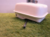 White Metal Fuel Tank for Small Engines. Appears New/Unused. - 2