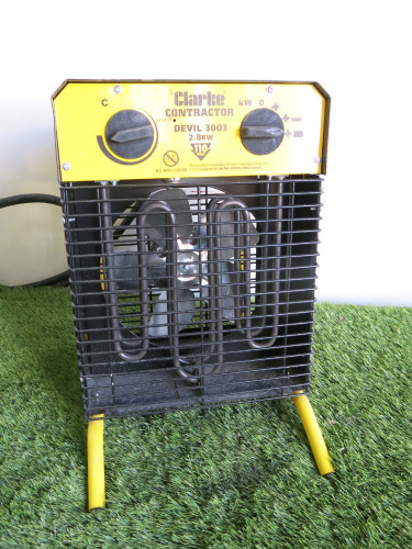 Clarke Contractor 2.8Kw Electric Fan, Model Devil 3003, 110V.
