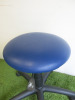 Mobile Round Top Padded Heigh Adjustable Stool. - 2