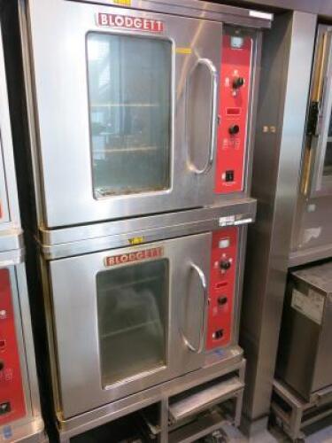 Blodgett Double Stack (2 Oven) Model CTB1 Solid State Digital-CE on Stainless Steel, Mobile Rack Base, 2 Speed Electric, 3 Phase, 9 Rack Ovens