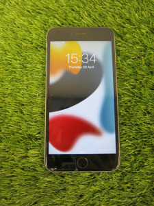 iPhone 6s Plus, 32GB, S/N FCDW333XHFM2, in Silver. NOTE: damaged screen as viewed.