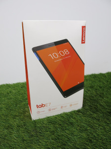 Lenovo Tab E7 Tablet, 16GB, S/N HAOZLMVC, in Sealed Original Box.