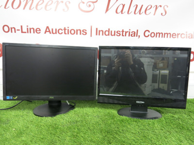 10 x Assorted Sized Monitors top Include: 8 x 19" & 2 x 22".