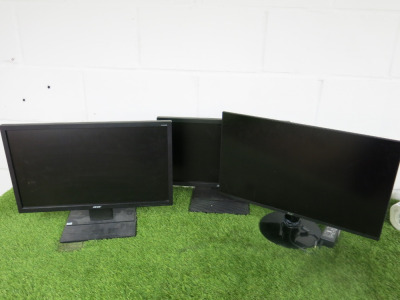 3 x Assorted Sized Acer Monitors to Include: 1 x 24", 1 x 22" & 1 x 20".