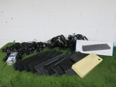 Assorted Lot of IT to Include: 35 x Assorted Web Cams & 17 x Assorted PC Head Phones & 10 x Wireless Keyboards(require USB).