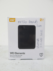 WD Elements 2TB Portable Storage.