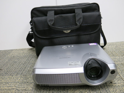 Hitachi LCD Projector, Model CP-S210F, in CornerStone Carry Bag.