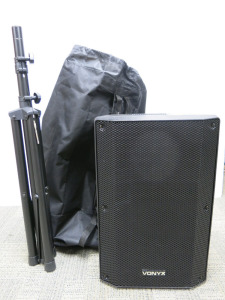 Vonyx VSA12BT Bi-Amplifier Active Speaker, with Tripod & Soundsak Carry Bag.
