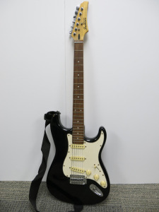 Crafter Junion Comfort Series Black & White Electric Guitar, with Carry Bag.