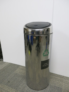 Brabantia Chrome Touch Bin.