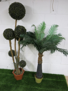 2 x Faux Plants.