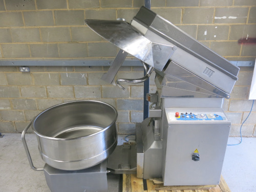 MIXER SRL Commercial Spiral Dough Mixer with Removable Bowl/Trolley, Model ASE/200, S/N 4730, DOM 2005, 3 Phase.