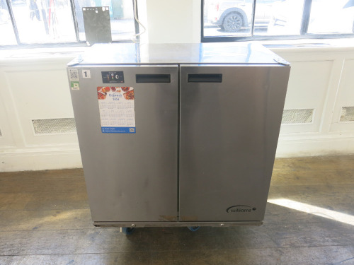 Williams 2 Door Stainless Steel Fridge, Model BC2SS-CO-ORD-D1, S/N 1610/806504, Size H88 x W90 x D50cm.