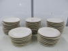 62 x Stone Coloured Ceramic Plates. Size Diameter 24cm.