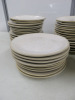 62 x Stone Coloured Ceramic Plates. Size Diameter 24cm. - 2