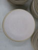 62 x Stone Coloured Ceramic Plates. Size Diameter 24cm. - 3