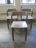 12 x TON Merano Dining Chairs Upholstered in Grey Leather..