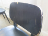 25 x Black Wood Dining Chairs Upholstered in Black Faux Leather, Condition As Viewed/Pictured. - 6