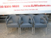 8 x Charcoal Grey Wicker Wraparound Bistro Chairs.