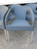 8 x Charcoal Grey Wicker Wraparound Bistro Chairs. - 3