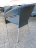 8 x Charcoal Grey Wicker Wraparound Bistro Chairs. - 4