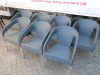 8 x Charcoal Grey Wicker Wraparound Bistro Chairs. - 2