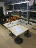 10 x Wooden Top Tables with Insert & Metal Single Pedestal Legs, Size H70 x W70 x D70cm. - 5
