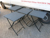 4 x Foldable Black Patterned Plastic Tables. - 2