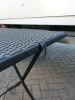 4 x Foldable Black Patterned Plastic Tables. - 5