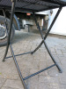 4 x Foldable Black Patterned Plastic Tables. - 6