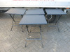 4 x Foldable Charcoal Grey Wicker Tables (Condition as Viewed).
